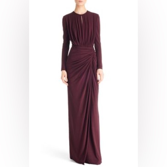 Givenchy Dresses & Skirts - Givenchy Burgundy Long Sleeve Gown